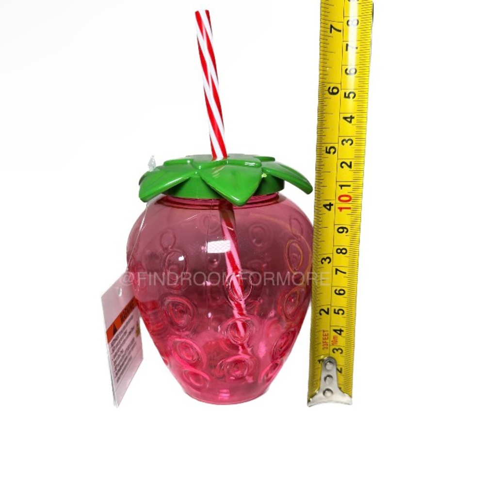 Strawberry Shaped LED Tumbler with Straw - Picture 6 of 7